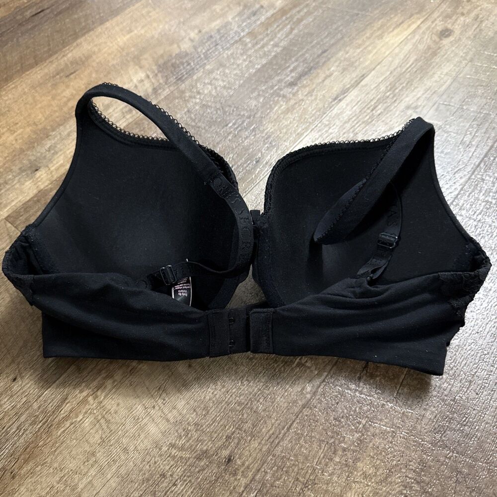 Victoria's Secret Perfect Shape Black Lace Lined Underwired Bra Size 34 DD - Picture 9 of 11